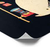 ホワイトマカオヴィンテージバードウ日本のッドブロックプリント ポスター (角)