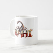 ホワイトマグとスコーピオンデザイン コーヒーマグカップ (正面左)