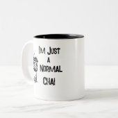 ホワイトマグカップとブラックインテリアコーヒー/チャイ愛好家 ツートーンマグカップ (正面左)