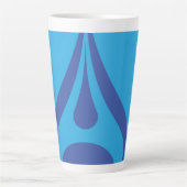 ホワイトマグカップの水滴デザイン カフェラテマグ (正面)