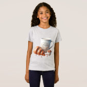 ホワイトマグカップ、クロワッサン、アーモンド Tシャツ (正面フル)