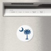 ホワイトマグネットの青いパルメット マグネット (インサイチュ (食洗機))