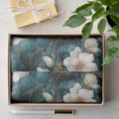 ホワイトマグノリアつる植物デクページ紙 薄葉紙 (ギフト)