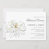 ホワイトマグノリアの結婚式リハーサルディナー 招待状 (正面)