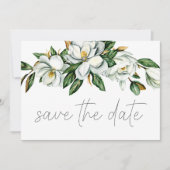ホワイトマグノリアの花嫁支度 - Rustic Save the Date セーブザデート (正面)