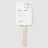 ホワイトマグノリアイラストレーションモダンプログラ結婚ム ハンドファン (正面)