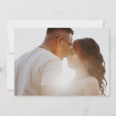 ホワイトマグノリアイラストレーションモダンミニマル写真 セーブザデート (裏面)