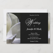 ホワイトマグノリアエレガントな結婚式 招待状 (正面)