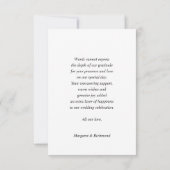 ホワイトマグノリアエレガントフローラ結婚ズ・サンキュー サンキューカード (裏面)