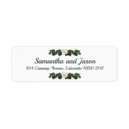 ホワイトマグノリアグリーンリーフローラ差出人住所 ラベル