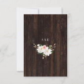 ホワイトマグノリアストリングライツオールドバ結婚ンズ 出欠カード (裏面)