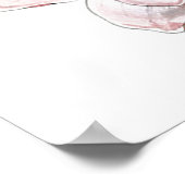 ホワイトマグノリアスフラワーヴィンテージオールドイラストレーション ポスター (角)