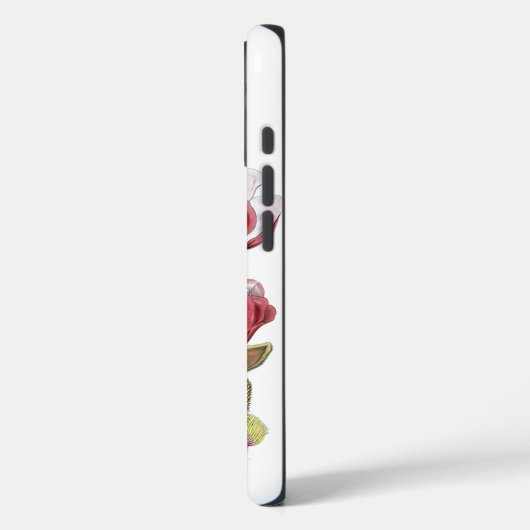 ホワイトマグノリアスフラワーヴィンテージオールドイラストレーション Case-Mate iPhoneケース (裏面 / 左)