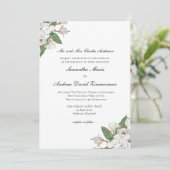 ホワイトマグノリアスフローラエレガフォーマルントウェディング 招待状 (スタンド正面)