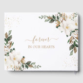 ホワイトマグノリアスフローラメモリアル葬儀写真 ゲストブック (裏面)