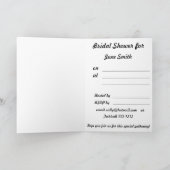 ホワイトマグノリアフラワーオンザブライダルシャワー 招待状 (内部)