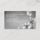 ホワイトマグノリアフラワーズイラストレーション 名刺 (裏面)