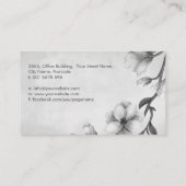 ホワイトマグノリアフラワーズイラストレーション 名刺 (裏面)