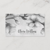 ホワイトマグノリアフラワーズイラストレーション 名刺 (正面)