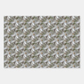 ホワイトマグノリアフラワーブラッズ自然   ラッピングペーパーシート (正面3)