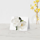 ホワイトマグノリアフラワーマグノリアフローラフラワーズ カード (黄色い花)