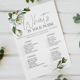 ホワイトマグノリアフローラゲーム財布の中の白 チラシ