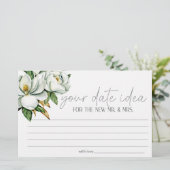 ホワイトマグノリアフローラデイトナイトアイディアシャワーゲーム 便箋 (スタンド正面)