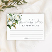 ホワイトマグノリアフローラデイトナイトアイディアシャワーゲーム 便箋