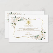 ホワイトマグノリアフローラファーストホーリーコミュニオン サンキューカード (正面/裏面)