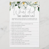 ホワイトマグノリアフローラブライダルは新郎が言う チラシ (正面)