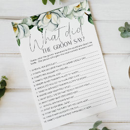 ホワイトマグノリアフローラブライダルは新郎が言う チラシ