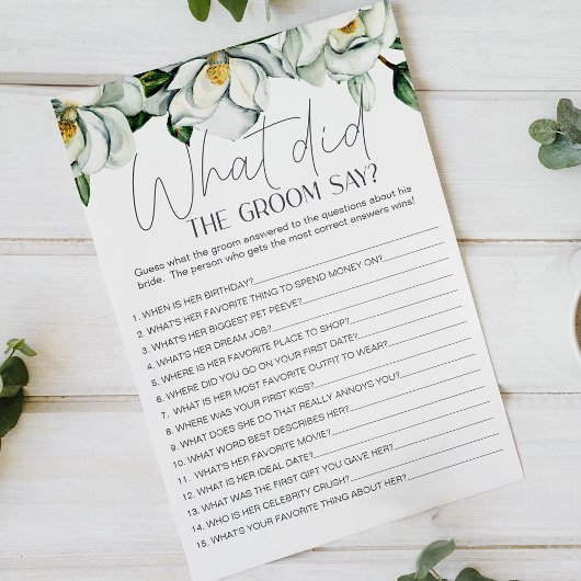 ホワイトマグノリアフローラブライダルは新郎が言う チラシ