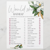 ホワイトマグノリアフローラブライダルゲームは彼女はむしろ彼女だろう (正面)