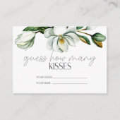 ホワイトマグノリアフローラ数キスブライダルゲーム エンクロージャーカード (正面)