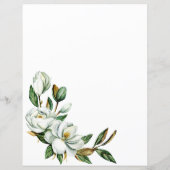 ホワイトマグノリアフローラ素朴ブライダルシャワービンゴ (裏面)