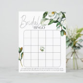 ホワイトマグノリアフローラ素朴ブライダルシャワービンゴ (スタンド正面)