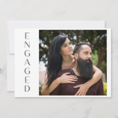 ホワイトマグノリアフローラ素朴婚約 案内状 (正面)