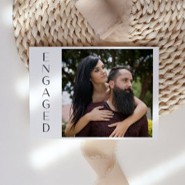 ホワイトマグノリアフローラ素朴婚約 案内状