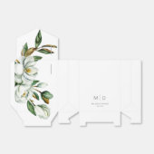 ホワイトマグノリアフローラ結婚式の引き出物ボックス フェイバーボックス (折り畳みなし)