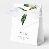 ホワイトマグノリアフローラ結婚式の引き出物ボックス フェイバーボックス (正面サイド)