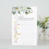 ホワイトマグノリアブライダルシャワーゲーム絵文字 (スタンド正面)