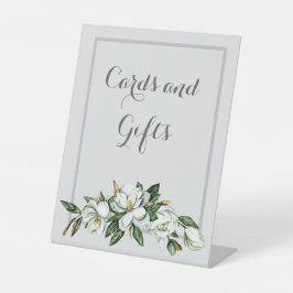 ホワイトマグノリアブライダルシャワー標識 台座サイン