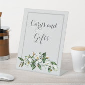 ホワイトマグノリアブライダルシャワー標識 台座サイン (インサイチュ)