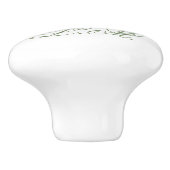 ホワイトマグノリアブロッサムフローラグリーナリーモノグラム セラミックノブ (側面)