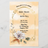 ホワイトマグノリアブロッサム金ゴールドフレーム (正面)