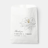 ホワイトマグノリアモダンイラストレーション結婚ズ フェイバーバッグ (正面)