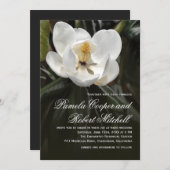 ホワイトマグノリアモダンフローラ 招待状 (正面/裏面)