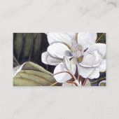 ホワイトマグノリアヴィンテージ植物学 名刺 (裏面)