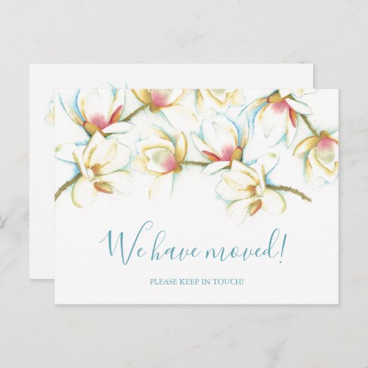 ホワイトマグノリア植物動意発表 ポストカード (正面/裏面)