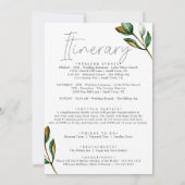 ホワイトマグノリア素朴ウェルカムレター&旅程 ノートカード (裏面)